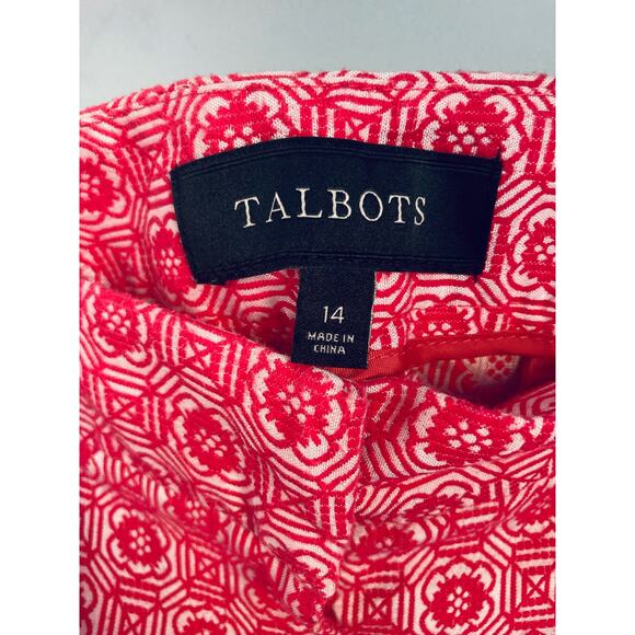 Talbots Heritage Pants Red and White 14 - Picture 3 of 9